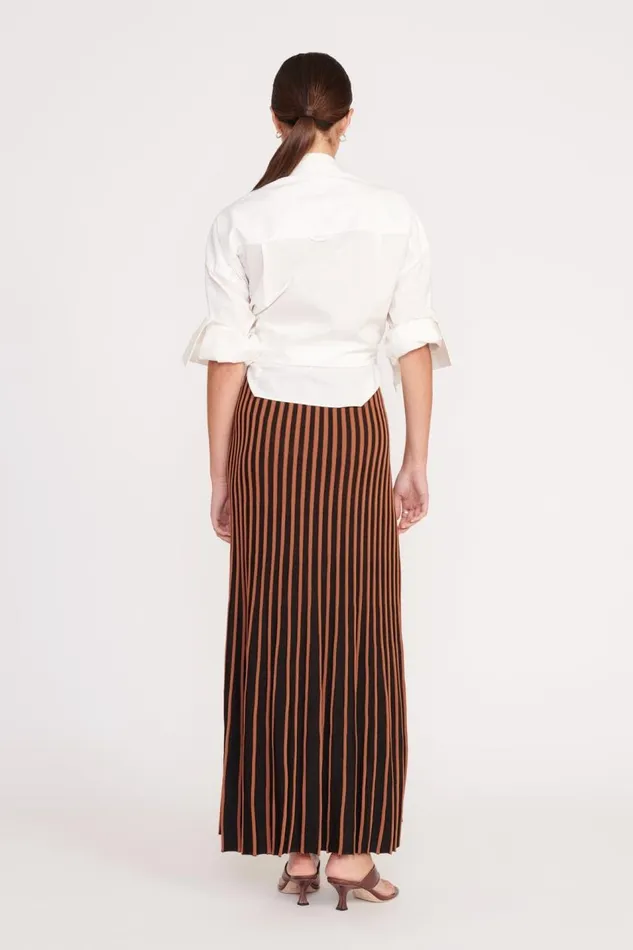 STAUD Skirts Women STAUD ALEIDA SKIRT TAN BLACK STAUD Skirts Women STAUD ALEIDA SKIRT TAN BLACK