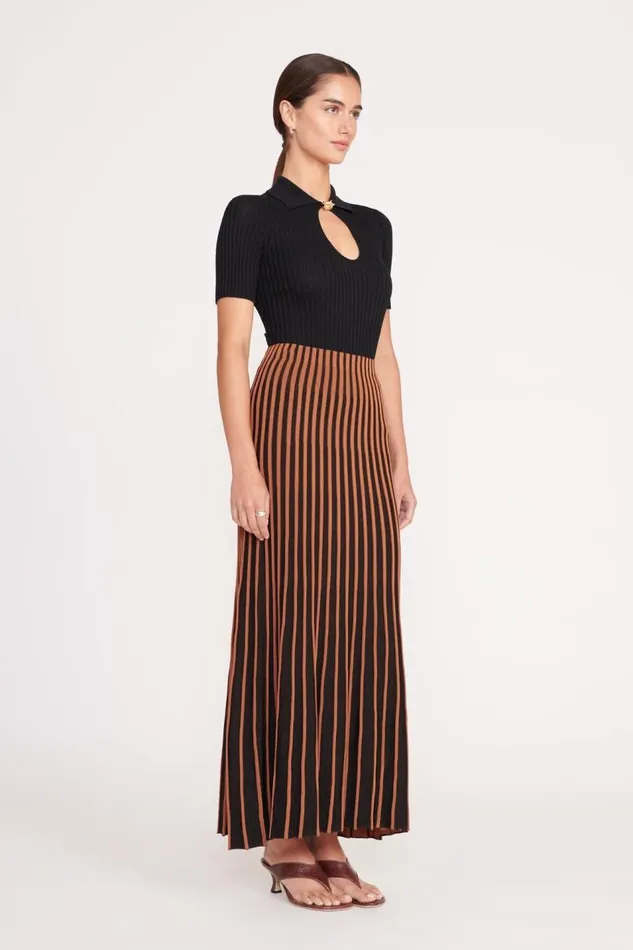 STAUD Skirts Women STAUD ALEIDA SKIRT TAN BLACK STAUD Skirts Women STAUD ALEIDA SKIRT TAN BLACK