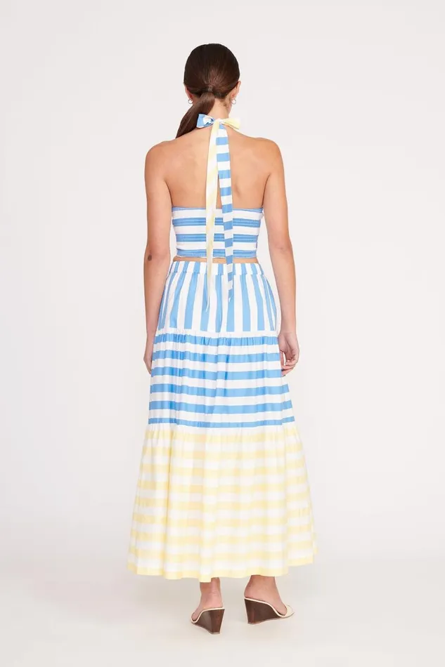 STAUD Skirts Women STAUD IDALINO SKIRT BUTTERCUP SEASHORE STRIPE STAUD Skirts Women STAUD IDALINO SKIRT BUTTERCUP SEASHORE STRIPE