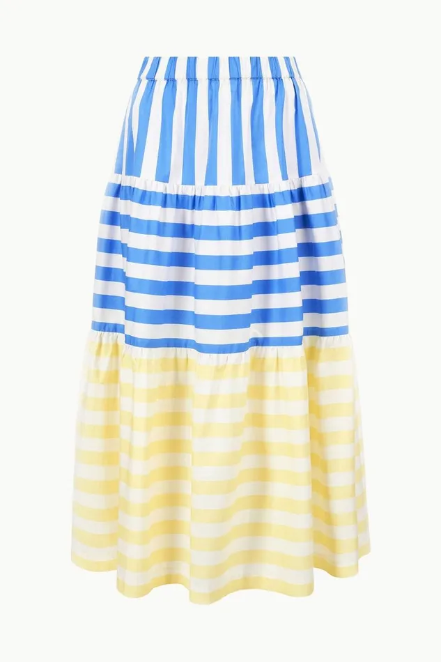 STAUD Skirts Women STAUD IDALINO SKIRT BUTTERCUP SEASHORE STRIPE STAUD Skirts Women STAUD IDALINO SKIRT BUTTERCUP SEASHORE STRIPE