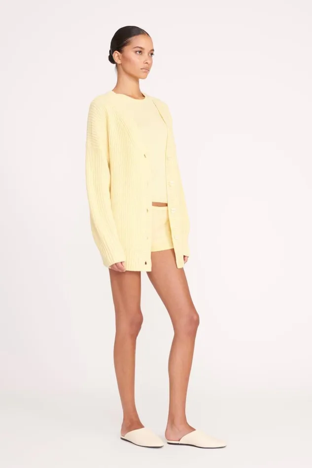 STAUD Sweaters Women STAUD MATILDA CARDIGAN LEMON DROP STAUD Sweaters Women STAUD MATILDA CARDIGAN LEMON DROP