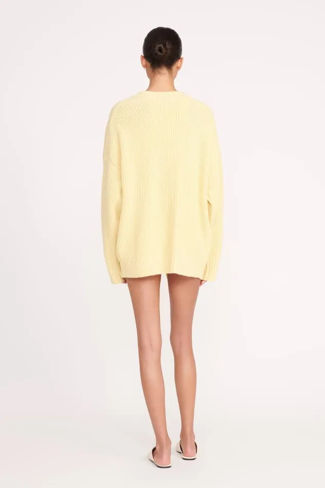 STAUD Sweaters Women STAUD MATILDA CARDIGAN LEMON DROP STAUD Sweaters Women STAUD MATILDA CARDIGAN LEMON DROP