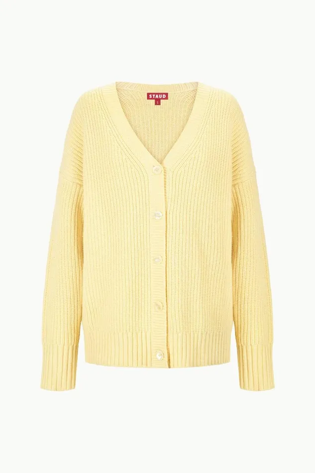 STAUD Sweaters Women STAUD MATILDA CARDIGAN LEMON DROP STAUD Sweaters Women STAUD MATILDA CARDIGAN LEMON DROP