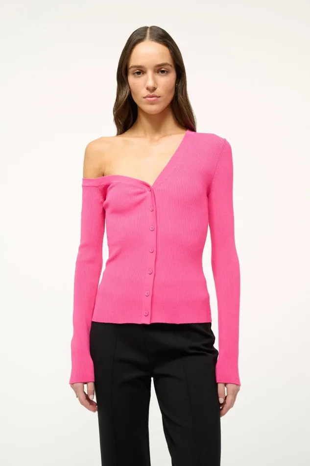 STAUD Tops Women STAUD CRAFTSMAN SWEATER PUNCH