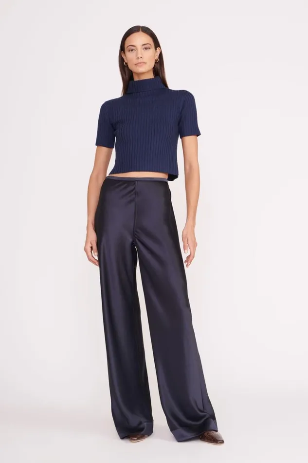 STAUD Tops Women STAUD LILOU SWEATER NAVY STAUD Tops Women STAUD LILOU SWEATER NAVY