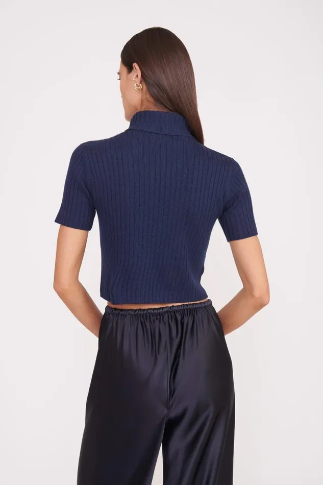STAUD Tops Women STAUD LILOU SWEATER NAVY STAUD Tops Women STAUD LILOU SWEATER NAVY