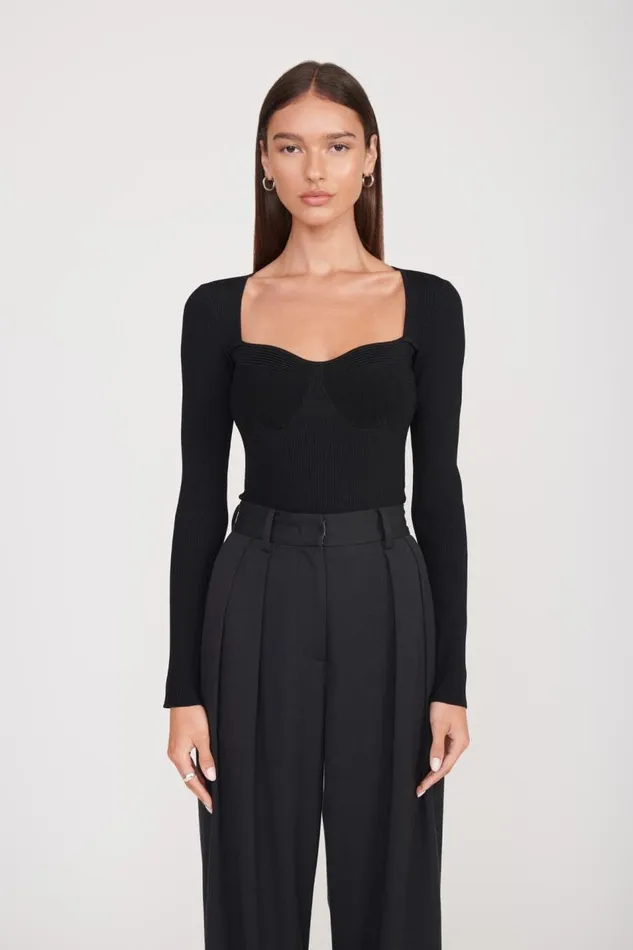 STAUD Tops Women STAUD SILHOUETTE TOP BLACK