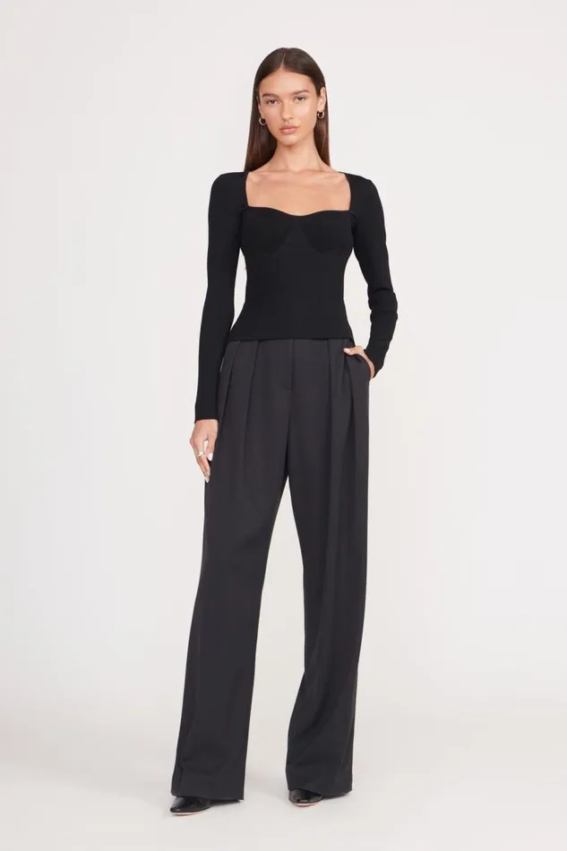 STAUD Tops Women STAUD SILHOUETTE TOP BLACK STAUD Tops Women STAUD SILHOUETTE TOP BLACK