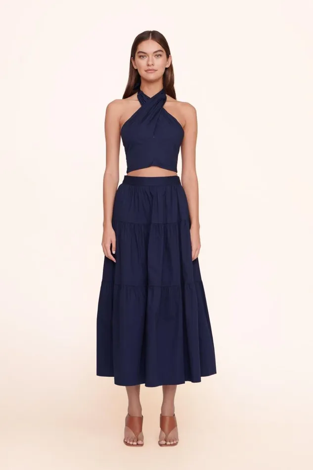 STAUD Tops Women STAUD SMOCKED KAI TOP NAVY STAUD Tops Women STAUD SMOCKED KAI TOP NAVY