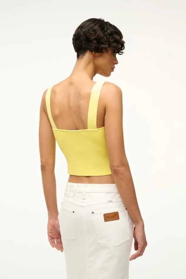 STAUD Tops Women STAUD WRANGLER THE OVERALL RIB TANK YELLOW STAUD Tops Women STAUD WRANGLER THE OVERALL RIB TANK YELLOW