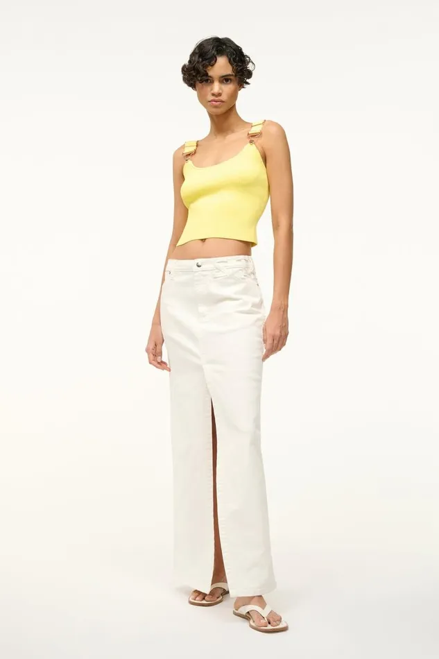 STAUD Tops Women STAUD WRANGLER THE OVERALL RIB TANK YELLOW STAUD Tops Women STAUD WRANGLER THE OVERALL RIB TANK YELLOW