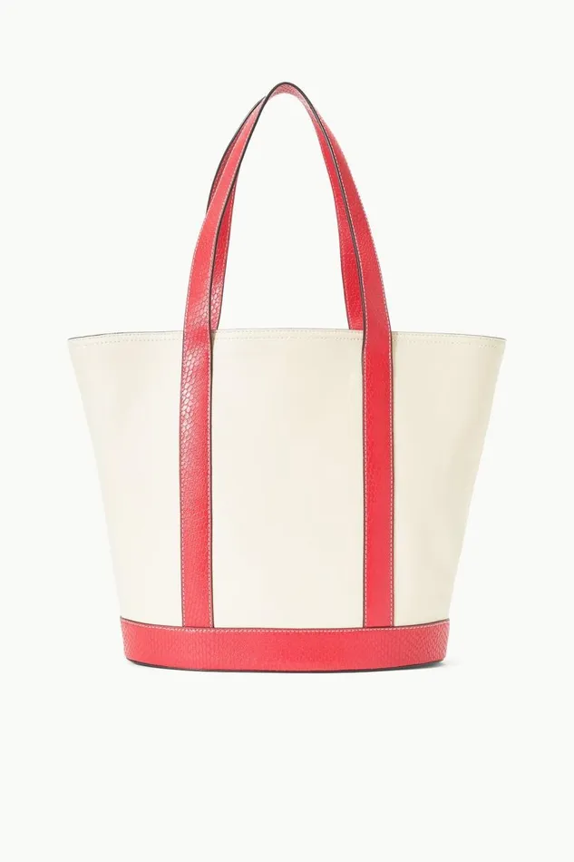 STAUD Totes Women STAUD ALLORA TOTE CREAM RED ROSE