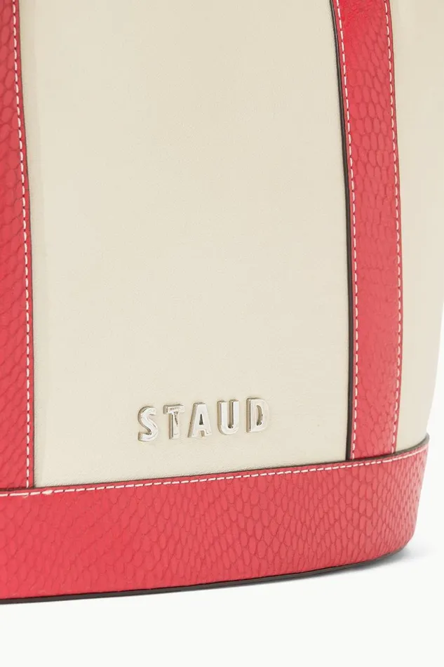 STAUD Totes Women STAUD ALLORA TOTE CREAM RED ROSE STAUD Totes Women STAUD ALLORA TOTE CREAM RED ROSE