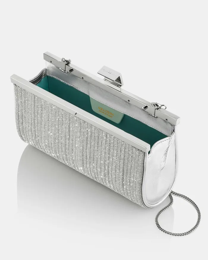Sundance Crystal Clutch Silver Women Aquazzura Clutch Bags Sundance Crystal Clutch Silver Women Aquazzura Clutch Bags