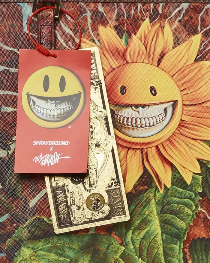 SUNFLOWER GRIN RON ENGLISH COLLAB TOTE Bags SPRAYGROUND