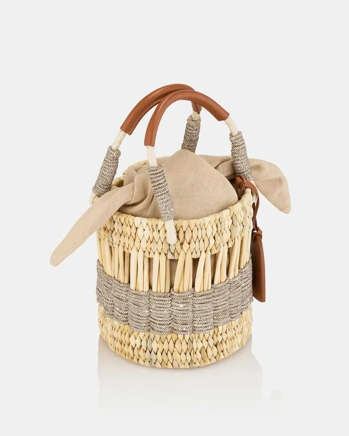 Sunkissed Bucket Bag Beige Women Aquazzura Mini Bags