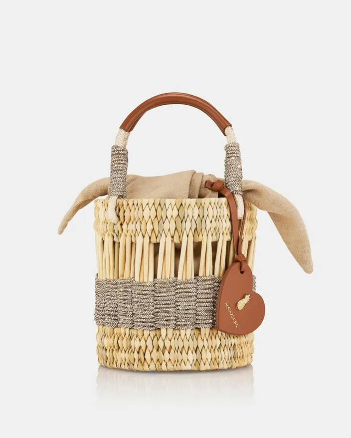 Sunkissed Bucket Bag Beige Women Aquazzura Mini Bags Sunkissed Bucket Bag Beige Women Aquazzura Mini Bags