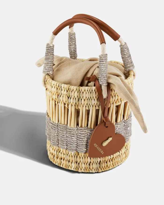 Sunkissed Bucket Bag Beige Women Aquazzura Mini Bags Sunkissed Bucket Bag Beige Women Aquazzura Mini Bags