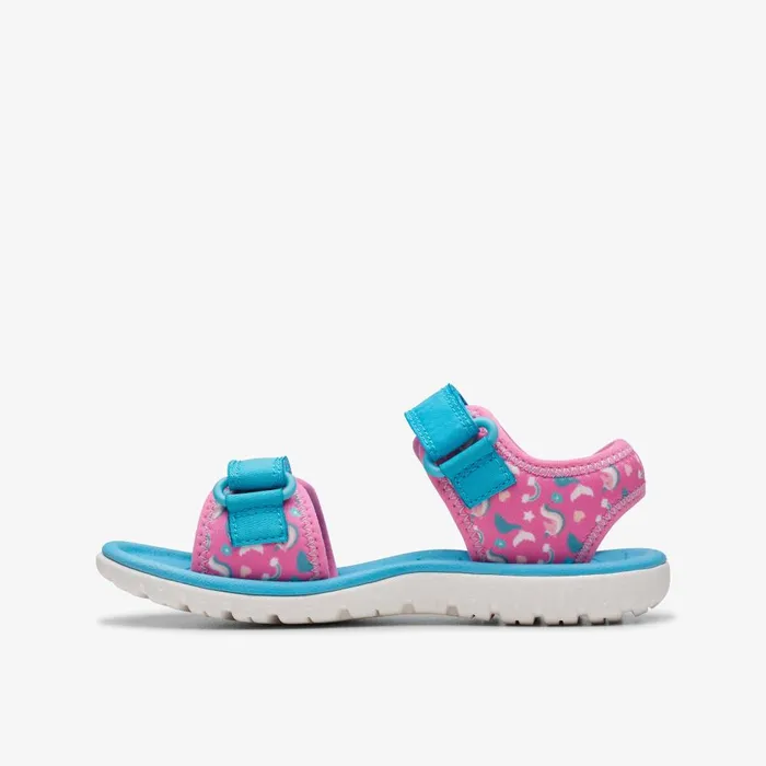 Surfing Tide Kid Hot Pink Kids Clarks Sandals