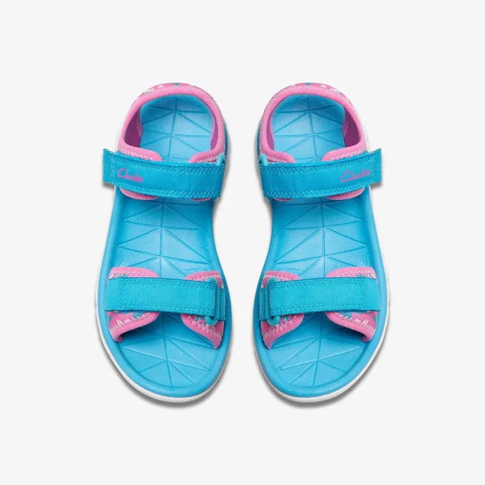 Surfing Tide Kid Hot Pink Kids Clarks Sandals