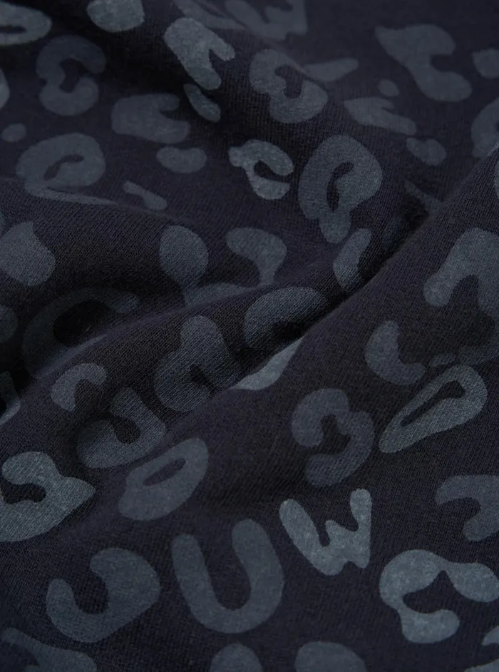 Sweatshirts Men Universal Works Universal Works Loose Sweatshirt In Navy Leopard Brush Back