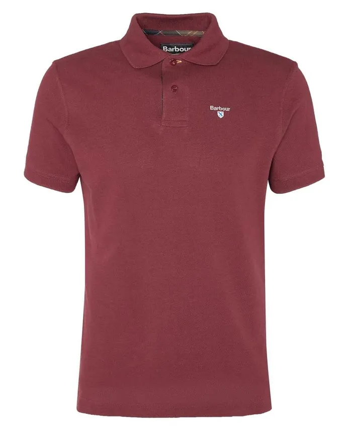 Tartan Pique Polo Shirt Surfspray Men Barbour Polo Shirts