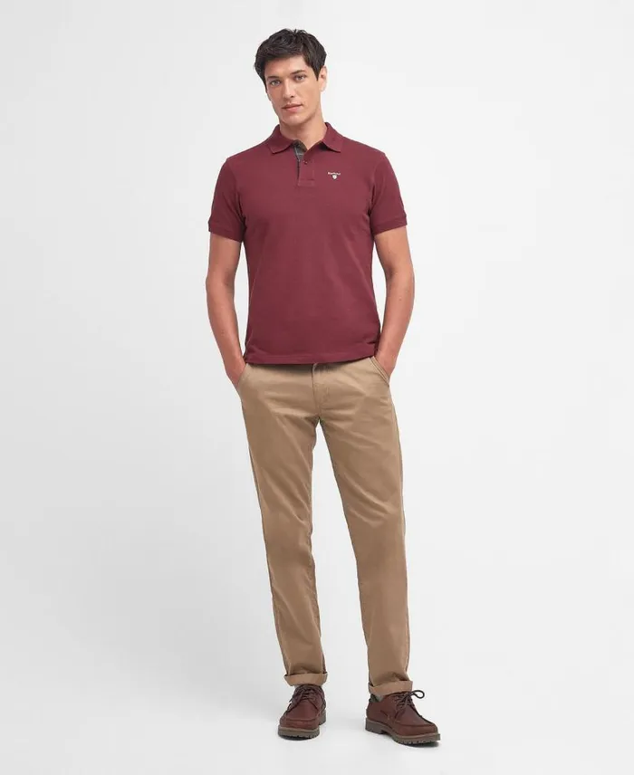 Tartan Pique Polo Shirt Surfspray Men Barbour Polo Shirts