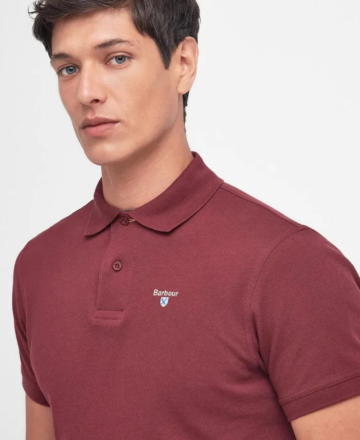 Tartan Pique Polo Shirt Surfspray Men Barbour Polo Shirts