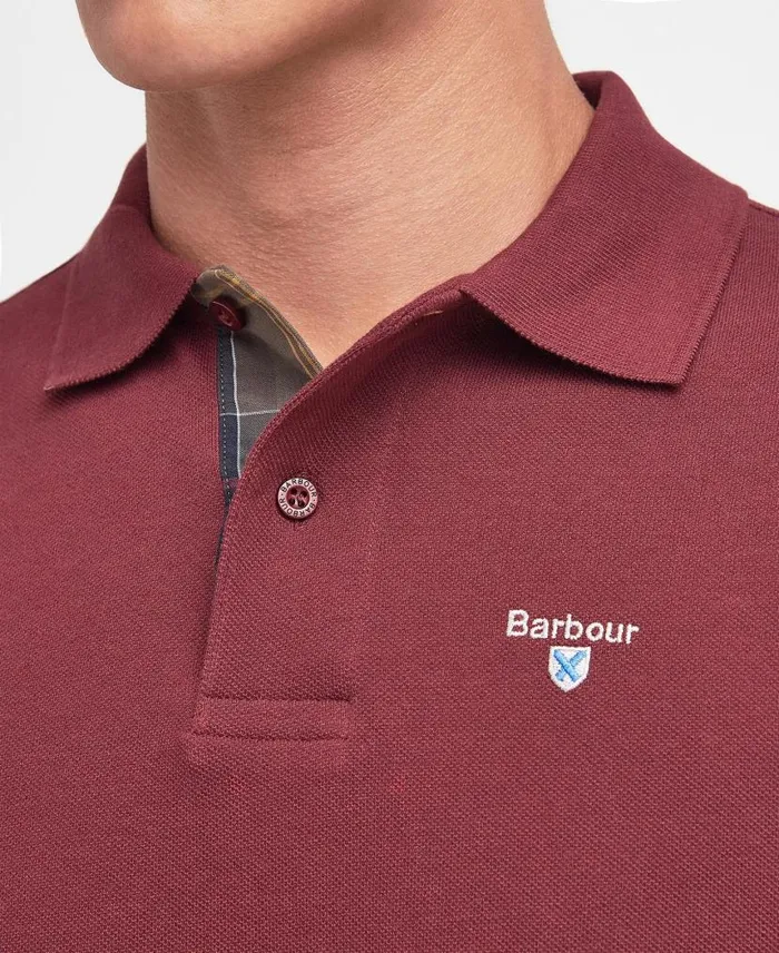 Tartan Pique Polo Shirt Surfspray Men Barbour Polo Shirts