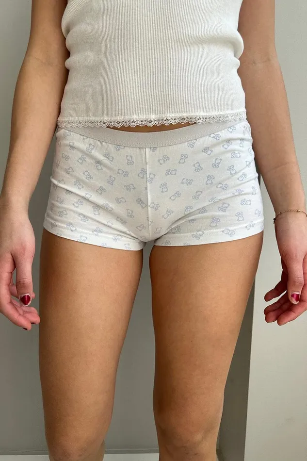 Teddy Bear Boxer Underwear Natural White Women Brandy Melville Intimates