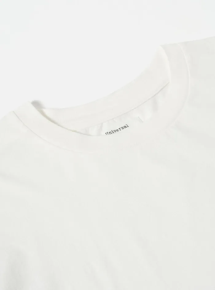 Tees Men Universal Works Universal Works LS Tee In Ecru Organic Jersey