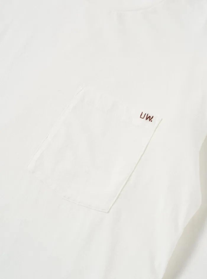 Tees Men Universal Works Universal Works LS Tee In Ecru Organic Jersey
