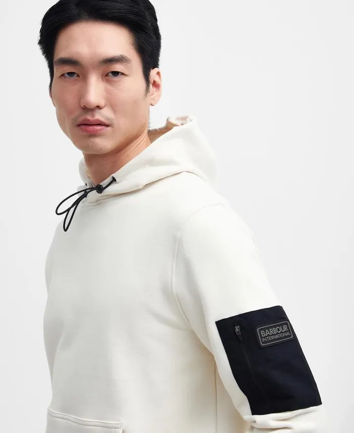 Tempo Hoodie Dove Grey Men Barbour Hoodies and Sweatshirts