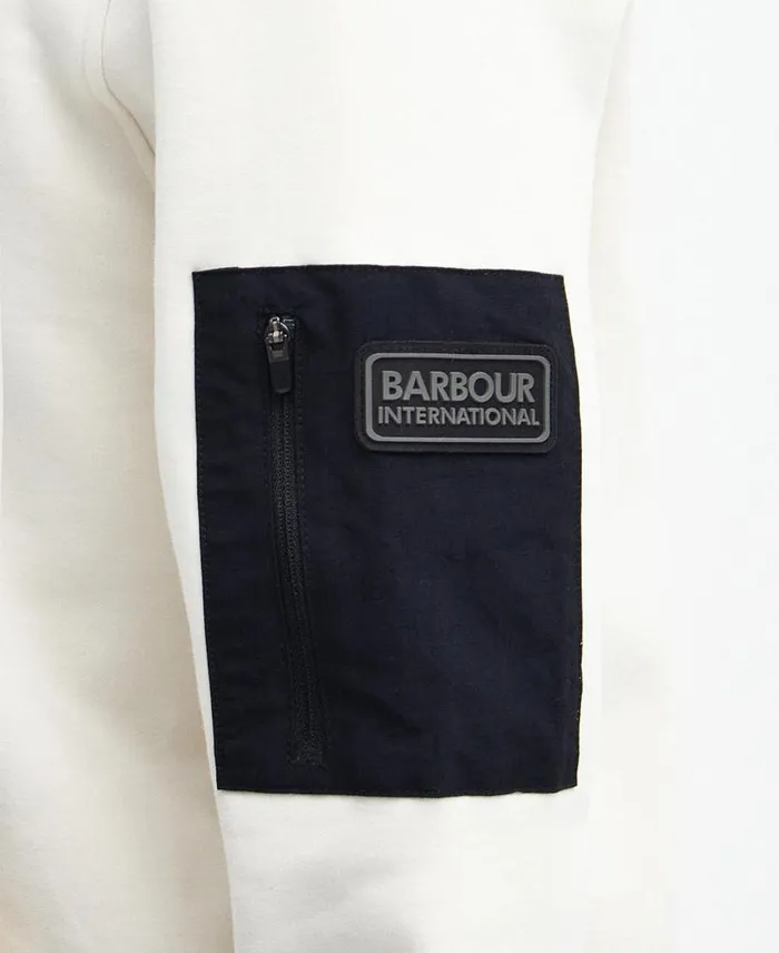 Tempo Hoodie Dove Grey Men Barbour Hoodies and Sweatshirts