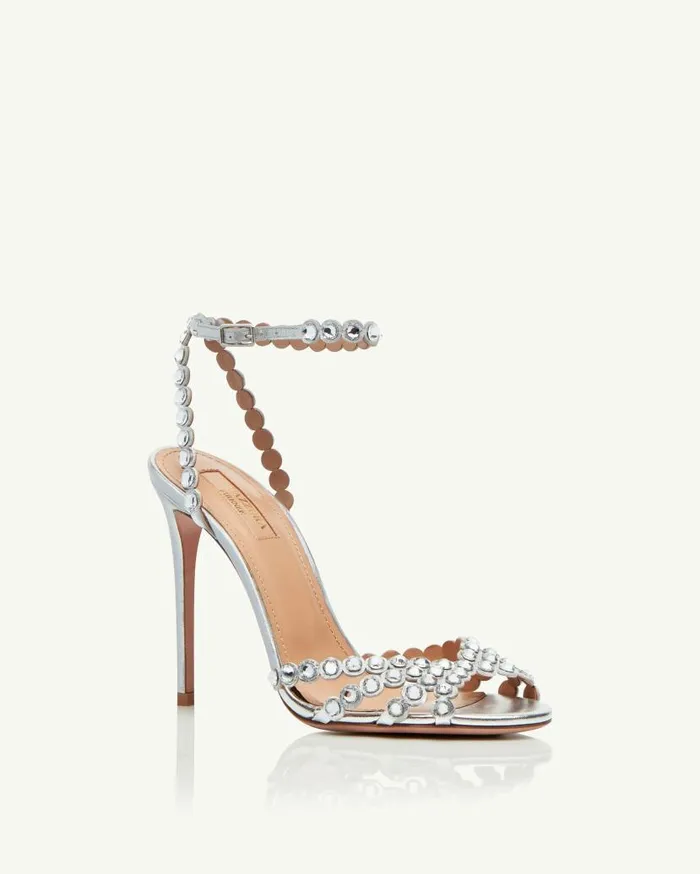 Tequila Sandal 105 Silver Women Aquazzura Essentials