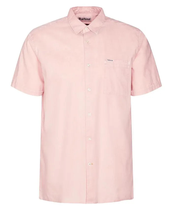 Terra Dye Regular ShortSleeved Shirt Sky Men Barbour Shirts