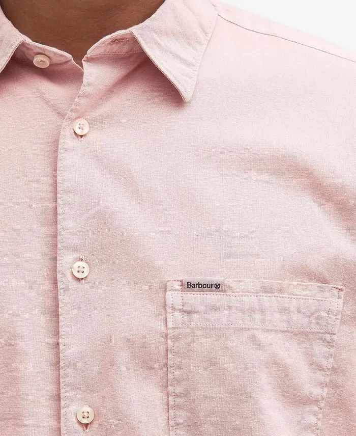 Terra Dye Regular ShortSleeved Shirt Sky Men Barbour Shirts
