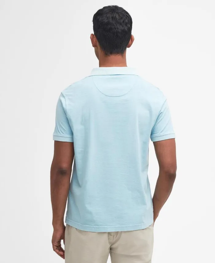 Terra Dye ShortSleeved Polo Shirt Sky Men Barbour Polo Shirts