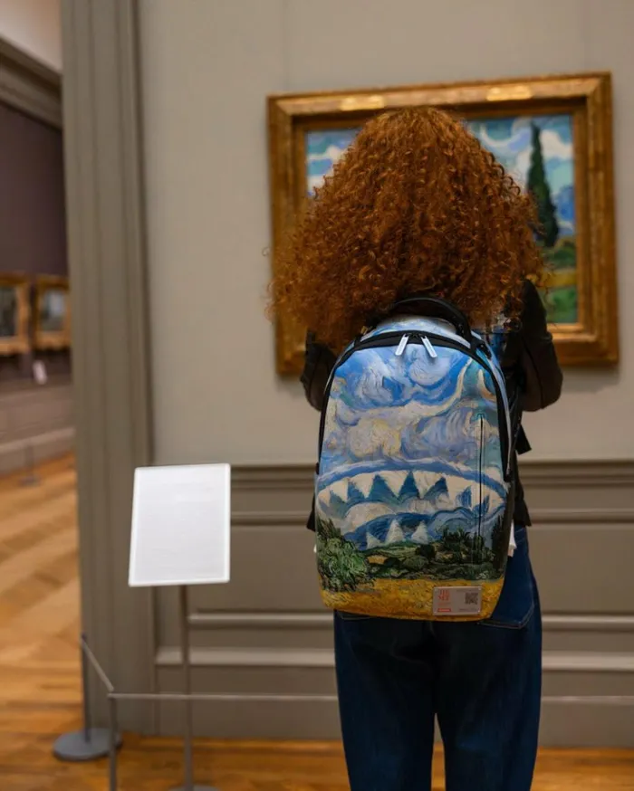 THE MET VAN GOGH WHEAT FIELD WITH CYPRESSES BACKPACK Bags SPRAYGROUND