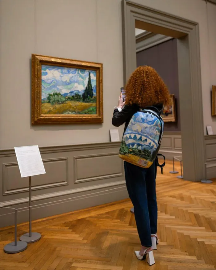 THE MET VAN GOGH WHEAT FIELD WITH CYPRESSES BACKPACK Bags SPRAYGROUND