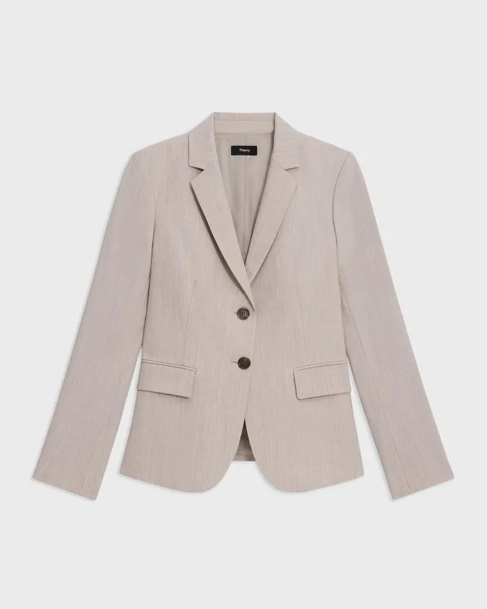 Theory Blazers Jackets Carissa Blazer In Good Wool Sand Melange 8211 Women