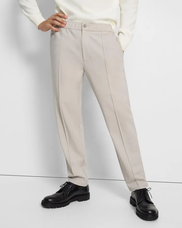 Theory Pants Curtis Drawstring Pant In Precision Ponte Putty 8211 Men