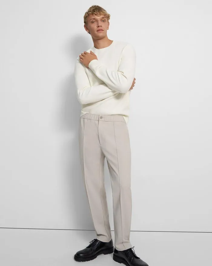 Theory Pants Curtis Drawstring Pant In Precision Ponte Putty 8211 Men