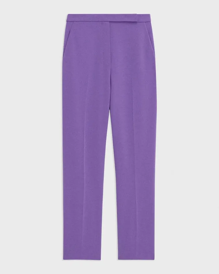 Theory Pants HighWaist Slim Crop Pant In Admiral Crepe Bright Peony 8211 Women
