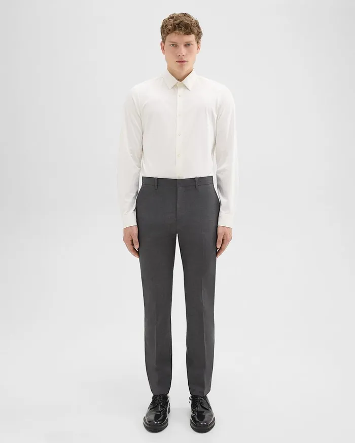 Theory Pants Mayer Pant In Stretch Wool Medium Charcoal 8211 Men
