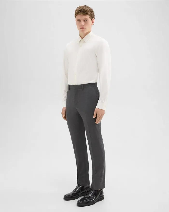 Theory Pants Mayer Pant In Stretch Wool Medium Charcoal 8211 Men