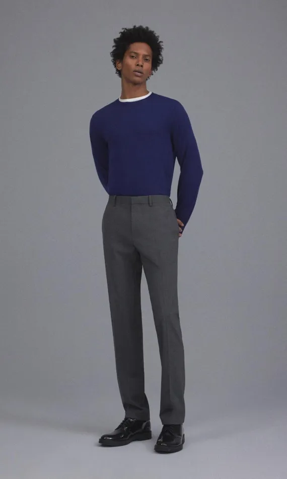 Theory Pants Mayer Pant In Stretch Wool Medium Charcoal 8211 Men