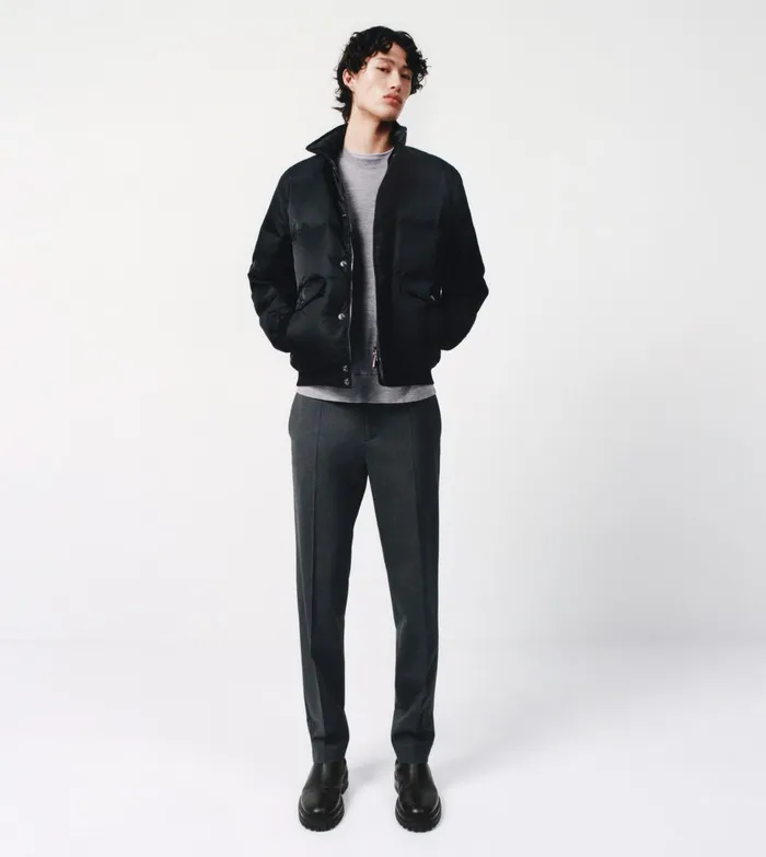 Theory Pants Mayer Pant In Stretch Wool Medium Charcoal 8211 Men