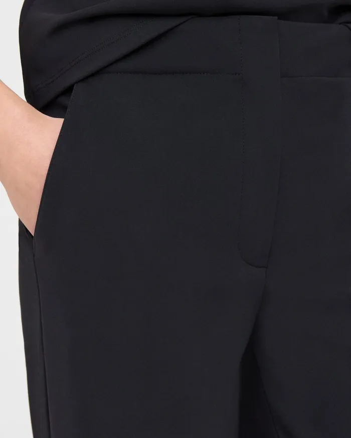 Theory Pants WideLeg Pant In Precision Ponte Black 8211 Women