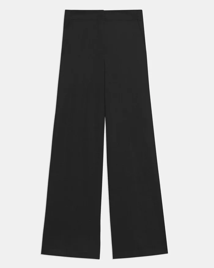 Theory Pants WideLeg Pant In Precision Ponte Black 8211 Women